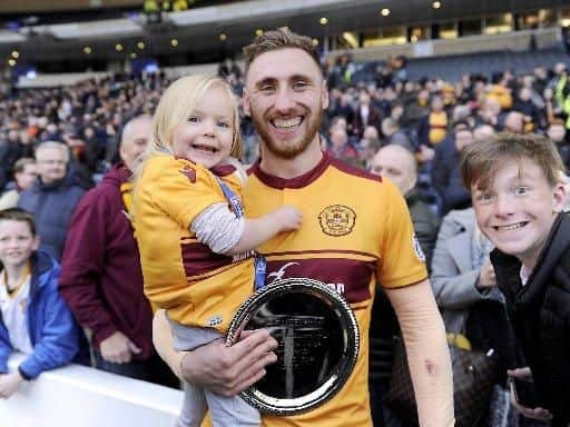 Louis Moult scored 50 goals in two-and-a-half seasons for Motherwell before joining Preston in January (Pic by Michael Gillen)